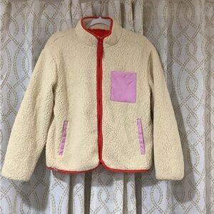 Lego Cream Jacket with Pink and Red Accents